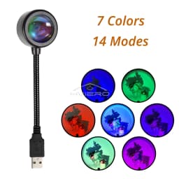 Usb Sunset Lamp Colorful Gradient Led Home Background Decoration Photography Mood Lights Flexible Decorative Atmosphere Lamps
