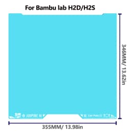 Juupine GECO Plate For Bambu Lab H2D X2D Build Plate PLA Bed Cold Plate For X1C A1 P2S X2D SuperTack Glacier For Bambu H2s Plate