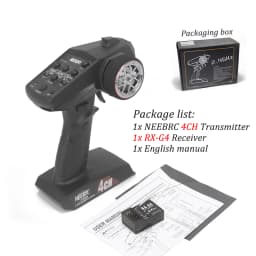 RC Car Transmitter & Receiver 7CH 4CH 2.4G Digital Radio Remote Control with RX-G7X/RX-G4 Receiver for RC Crawler Car MN82 MN99S