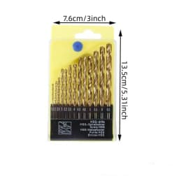 13Pcs M42 5% Cobalt Twist Drill Bit Set, Heavy Duty HSS Drill Bits for Hard Metal, Stainless Steel & Cast Iron