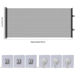 ~Retractable Pet Gate Dog Baby Retractable Gate No-Drill Childproof Net Fence Cat Baffle For Indoor Pet Dog Barrier Fences
