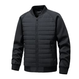 Men Black Khaki Green Solid Color Simple Basic Casual Trendy Daily Zipper Parkas Winter New Fashion American Style Male Coats