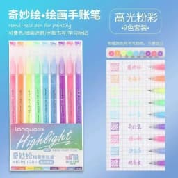 LANGUO 90/6 Colors Press Acrylic Gel Pen Large Capacity 1.0mm Writing Pen Painting Drawing Office School Supplies Stationery