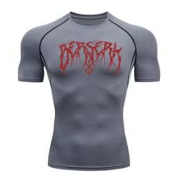 Gym Workout Rash Guard for Men Athletic Quick Dry Compression Shirts Berserk Print Tshirts Tees Tops Undershirts Baselayers