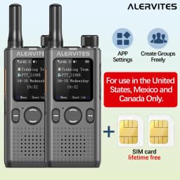 Baofeng ALERVITES AT1 POC Two Way Radio | Lifetime Free Global Service, Freely Create & Manage Teams, 4G/5G Cellular Network