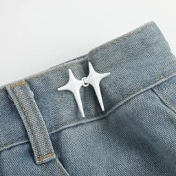 1 Pair Adjustable Trousers Waist Buckles for Jeans Pants Skirts Waist Tightener Snap Button Adjuster Pants Pin Retractable Clips