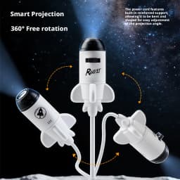Mini Galaxy Star Projetor With 12 HD Images USB Plug LED Night Lamp 360° Rotation For Children Bedroom Decoration Birthday Gift