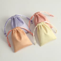 50Pcs Jewelry Flannel Drawstring Bag Velvet Suede Gift Packaging Pouch Ring Earring Bracelet Keychain Storage Pouch Candy Pocket