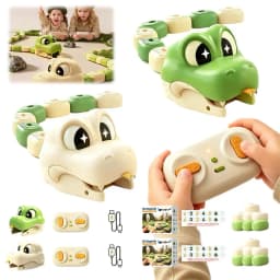 Magnetic Eating Snake Remote Control Car Toy for Boys Dual Player Battle Greedy Bean Children's Birthday Gift Interactive Toys