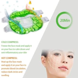 Face Ice Gel Pack with Wrap Reusable Hot Cold Compress for Skin Care Puffiness Eyes Swollen Face Cold Face Mask Gel Pack