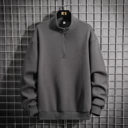 2026 Spring New Men's Large Size Sweatshirt Half Zip Designer Pullover Male Turtleneck Long Sleeve Big Plus 8XL Loose Sport Top