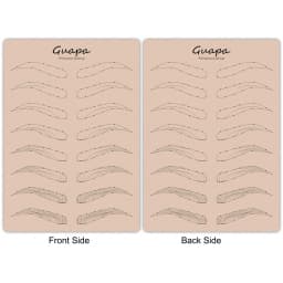 Microblading Practice Skin Pattern Sheet Pre-Printed Brow Mapping Guide Flexible Silicone Pad for Precise Hair Strokes & Shading