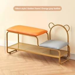 Integrated Shoe Changing Stool And Shoe Cabinet for Home Entrance Simple Design Door with Changing Stool at Entrance