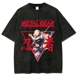 Metal Gear Solid Washed T-shirt 2026 New Model personality Clothes shirt Year round clothing Streetwear Trendy high quality soft