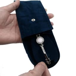 Anti-wear Watch Bag Anti-scratch Shock-proof Press Button Short Velvet Snap Design Portable Jewelry Packing Pouch Daily Use