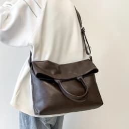 Designer Style Men's Commuting File Bag Hand-Held Briefcase Multifunctional Large Capacity Versatile Tote Bag Crossbody Bag