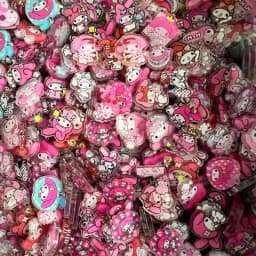 2cm cartoon anime cat and dog acrylic patch transparent handmade DIY keychain pendant PP clip accessory material wholesale