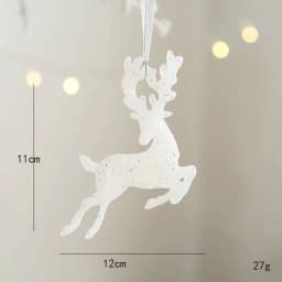 Christmas Tree Hanging Ornaments Snowflake Angel Deer White Pendants Navidad New Year Party Home Xmas Tree Decorations Kids Toys