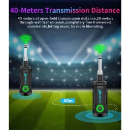 2.4GHz Mini Wireless Guitar System Rechargeable Audio Wireless Guitar Transmitter Receiver for Guitar Bass Electric Instruments