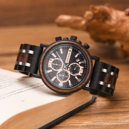 Customize Logo Name Men Wood Watches BOBO BIRD Fashion Calendar Stopwatch Personalized Quartz Wristwatches Gift Dropshipping