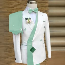Double Breasted Formal Suits for Men Business Prom Blazer with Pants Wedding Groom Tuxedo Male Suits Custom 2 Pieces Suit Jacket
