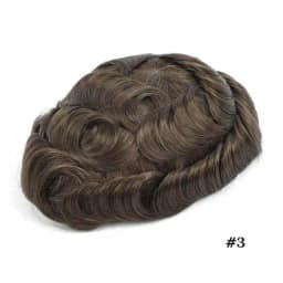 Men's Capillary Prosthesis Skin With Knot Toupee Invisible Wig Man Human Hair Prosthesis Man Natural Hair Replacement System