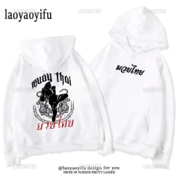 2024 New Muay Thai Sak Yant II Pullover Vintage Muay Thai- Tiger Tattoo Hoodie Alex Pereira Pullover Man Women Casual Sweatshirt