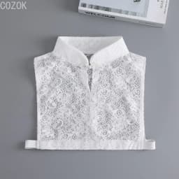 Female Lace Detachable Collar Vintage Solid Fake Collar Lapel Blouse Top Adjustable Women Clothes Ladies False Collar