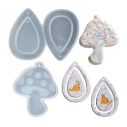 Handmade Earrings Silicone Mold UV Crystal Resin Epoxy Mold DIY Art Crafts Ear Studs Necklace Keychain Pendant Making Crafts