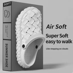 Men's EVA Clog Shoes Summer New Thick Bottom Anti-Slip Deodorant Toe Cover Beach Slippers Breathable Comfortable Sandals