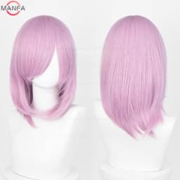 40cm Medium Basic Anime Cosplay Wig Bang Blond Black White Red Pink Green Brown Gold Blue Heat Resistant Synthetic Hair Wigs
