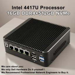12th Gen Intel Pentium 4417U 2.5G Soft Router 4X I226-V LANS RJ45 Fanless Mini PC HD DP USB-C PfSense OPNsense Firewall PVE ESXI