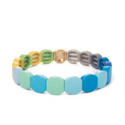 2025 Colorful Bangle For Women Boho Elastic Beaded 10mm Bracelets Enamel Jewelry