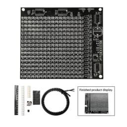 DIY Electronic Kit 64LED/256LED Red Display LED SMD Dot Matrix Advertising Screen Fun Soldering Practice Welding Practice Kit