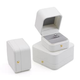 PU Leather White Jewelry Storage Box Earrings Ring Pendant Necklace Bracelet Organizer Display High-end Jewelry Box Joyero