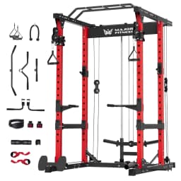 Drone1 Power Cage, All-in-One Home Gym with Cable Crossover, LAT Pulldown, Squat Rack & Landmine Attachment, Heavy-Duty