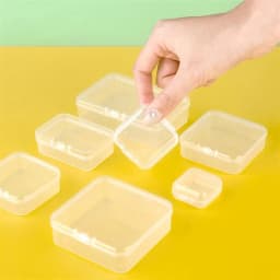 10Pcs/Set Storage Box Transparent Square Plastic Boxes Earrings Jewelry Packaging Storage Dustproof Box DIY Jewelry Organizer