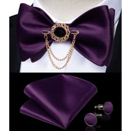 Exqusite Men's Self-tie Bowties Wedding Neck Ties For Man Accessories Cufflinks Hanky Brooch Set Red Black Yellow Blue Bowtie