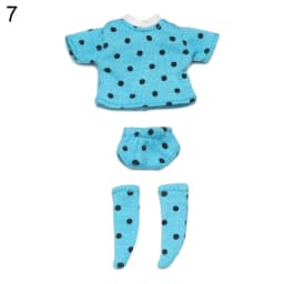 Doll Clothes Suits Stripe Shirt for 1/12 BJD Doll Clothes OB11 Doll T-shirt 1/11 Doll Panties Doll Cotton Socks Doll Accessories
