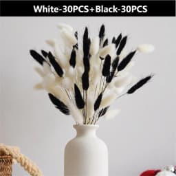 60pcs Dried Flowers Rabbit Bunny Tails Grass Mix Bouquets Wedding Party Decoration Natural Fluffy Lagurus Ovatus Boho Home Decor
