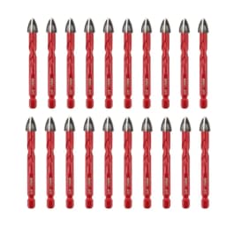 FOCSTOL Carbide Core Bit 6mm 10PCS Drill Bit Set Quick-fit Shank Tipped Hole Saw Woodworking For Plastic Masonry Ceramic Tile