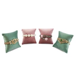 Multi-Color Velvet Jewelry Display Pillow - Watch Bracelet Bangle Anklet Organizer Hand-held Fashion Accessory Holder