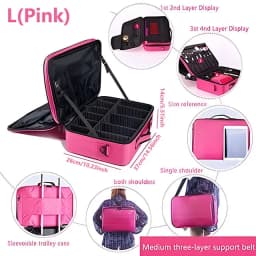 Large Capacity Cosmetic Case Waterproof Manicure Makeup Toolbox,Makeup Bag For Travel New Professional Tattoo Tool Makeup Case