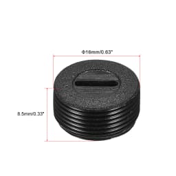 6/10/20Pcs Black Plastic Screw Carbon Brush Holder Caps Case Dia 10mm/12mm/13mm/14mm/15mm/16mm/18mm/20mm/22mm Brush Cover