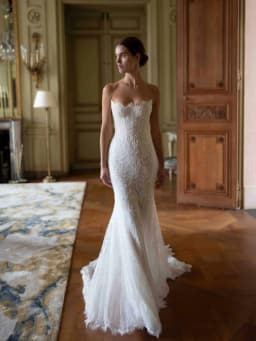 Detachable Train Illusion Beaded Lace Wedding Dress With Corset Mermaid Long Bridal Gown Customized Exquisite Dresses For Bride
