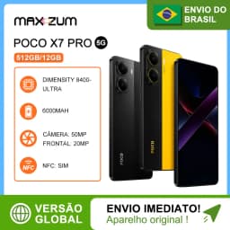 Poco X7 PRO 5G 512GB E 12GB RAM, Smartphone Processador Dimensity 8400-Ultra, Câmera 50MP, Bateria 6000Mah