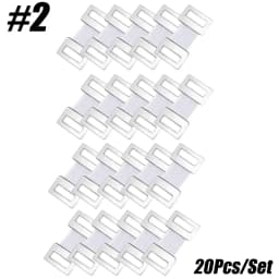 10/20/30Pcs Replacement Elastic Bandage Wrap Stretch Metal Clips Fixation Clamps Hooks First Aid Kit for Sport White/Coffee