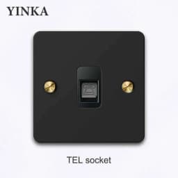 YINKA Stainless Steel Light Switch with Copper Toggle, Durable Modern Metal Wall Switch for Home, Single/Double/Triple Options