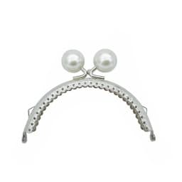 8.5/10.5cm Candy Color Beads Silver Metal Purse Frame Handle for Clutch Bag Handbag Accessories Making Kiss Clasp Lock