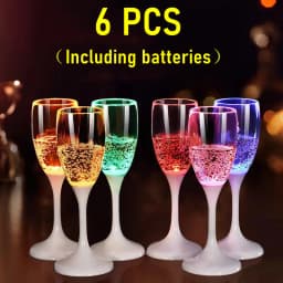 LED cup Automatic Flashing Cups Multi-color Light Up Mugs Wine Beer Mugs Whisky Drink Cups for Party Kitchen Christmas Decor